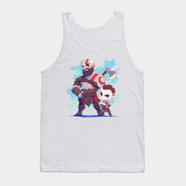 kratos and atreus Tank Top by boxermaniac